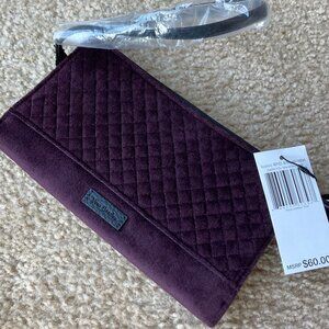 Vera Bradley RFID Quilted Slim Wristlet Blackberry Wine NWT
